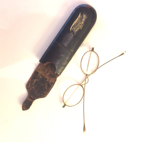 Borsch & Rommel Opticians Eyeglasses and Case, circa. 1920