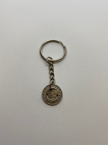 PTC Philadelphia Transportation Corporation Keychain single token coin Good For 1 Fare bus trolley Pennsylvania commuter rail transit jewelry 1940's era for keys