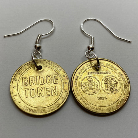 Delaware River Bridge Token Earrings