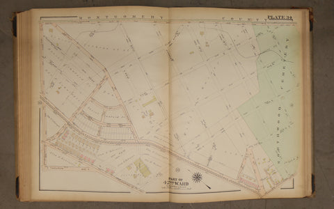 1923 Bromley Atlas - Plate 34 - West Oak Lane:  Ogontz Ave, Northwood Cemetery