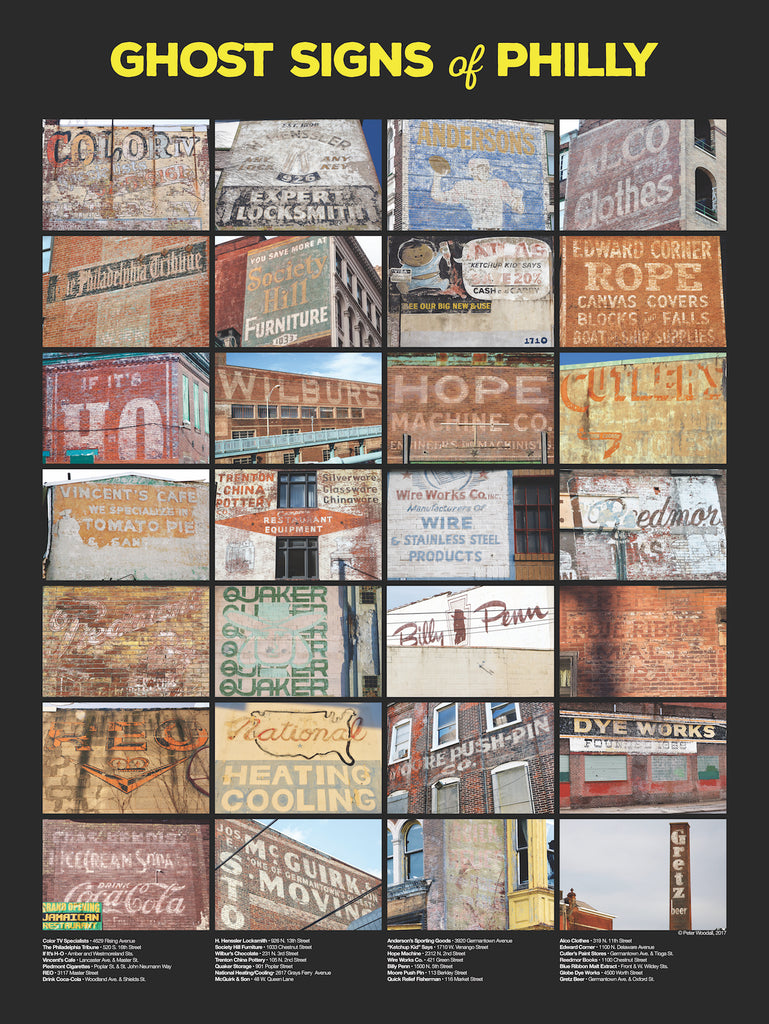 Ghost Signs of Philly Poster Philadelphia Ghost advertising signage